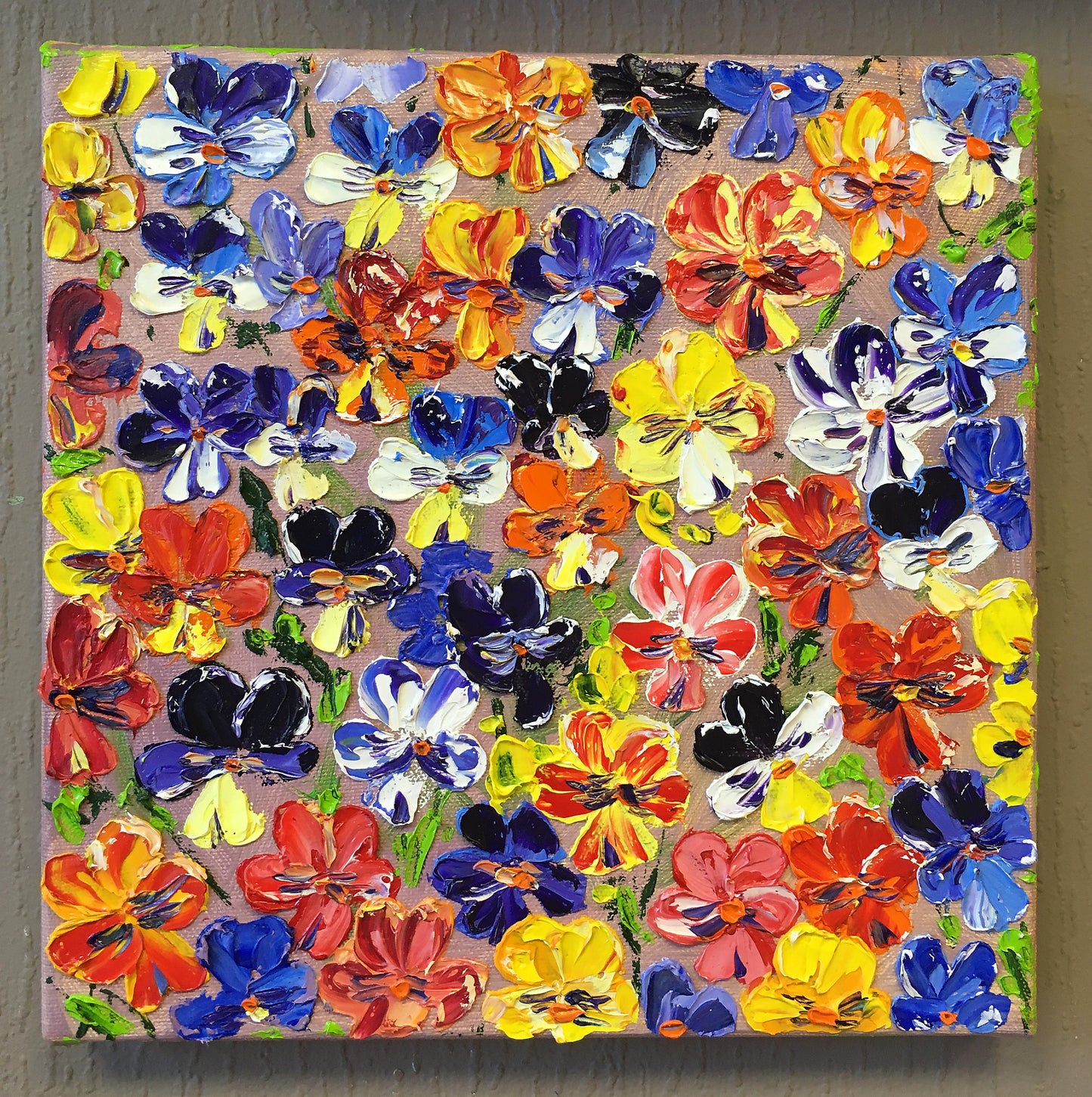 Multicolor violacornuta / 26x26cm / Oil canvas
