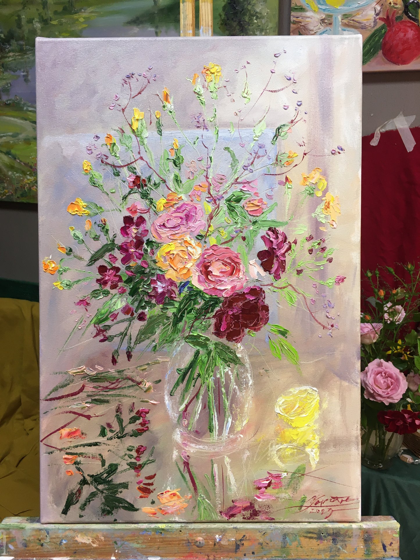 Rozes pēc pasūtījuma / 60x40cm / Eļļa, audekls