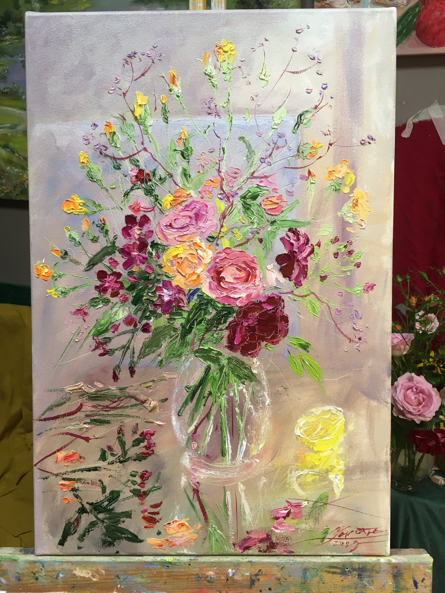 Rozes pēc pasūtījuma / 60x40cm / Eļļa, audekls
