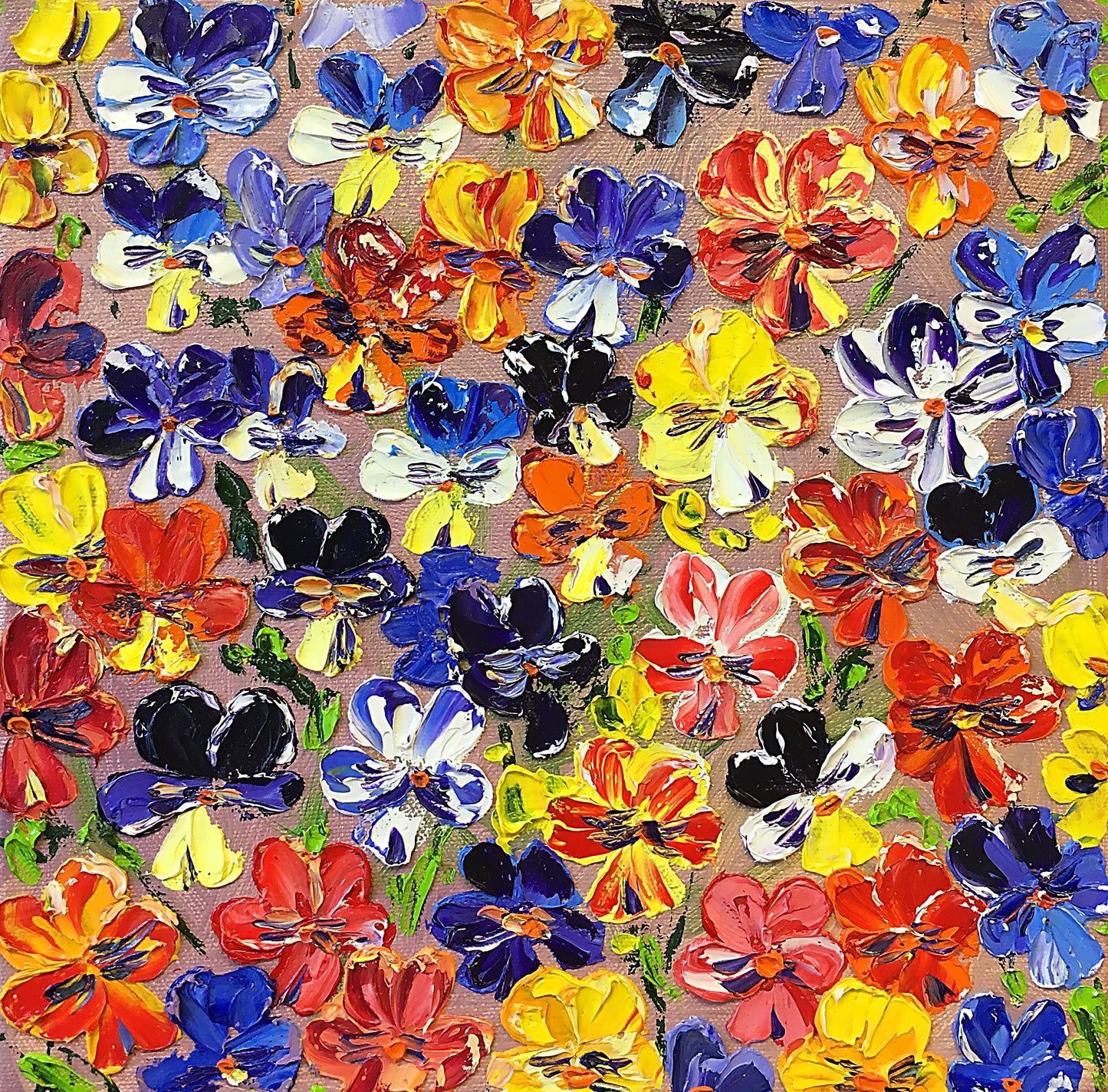 Multicolor violacornuta / 26x26cm / Oil canvas