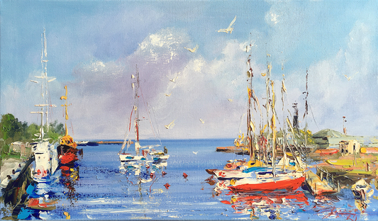 Marine / 41x69cm / Oil, canvas