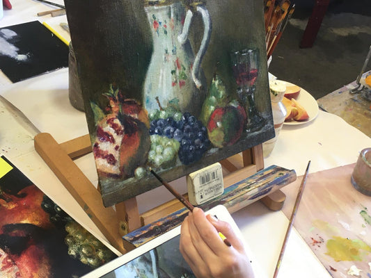 Painting with oil colors