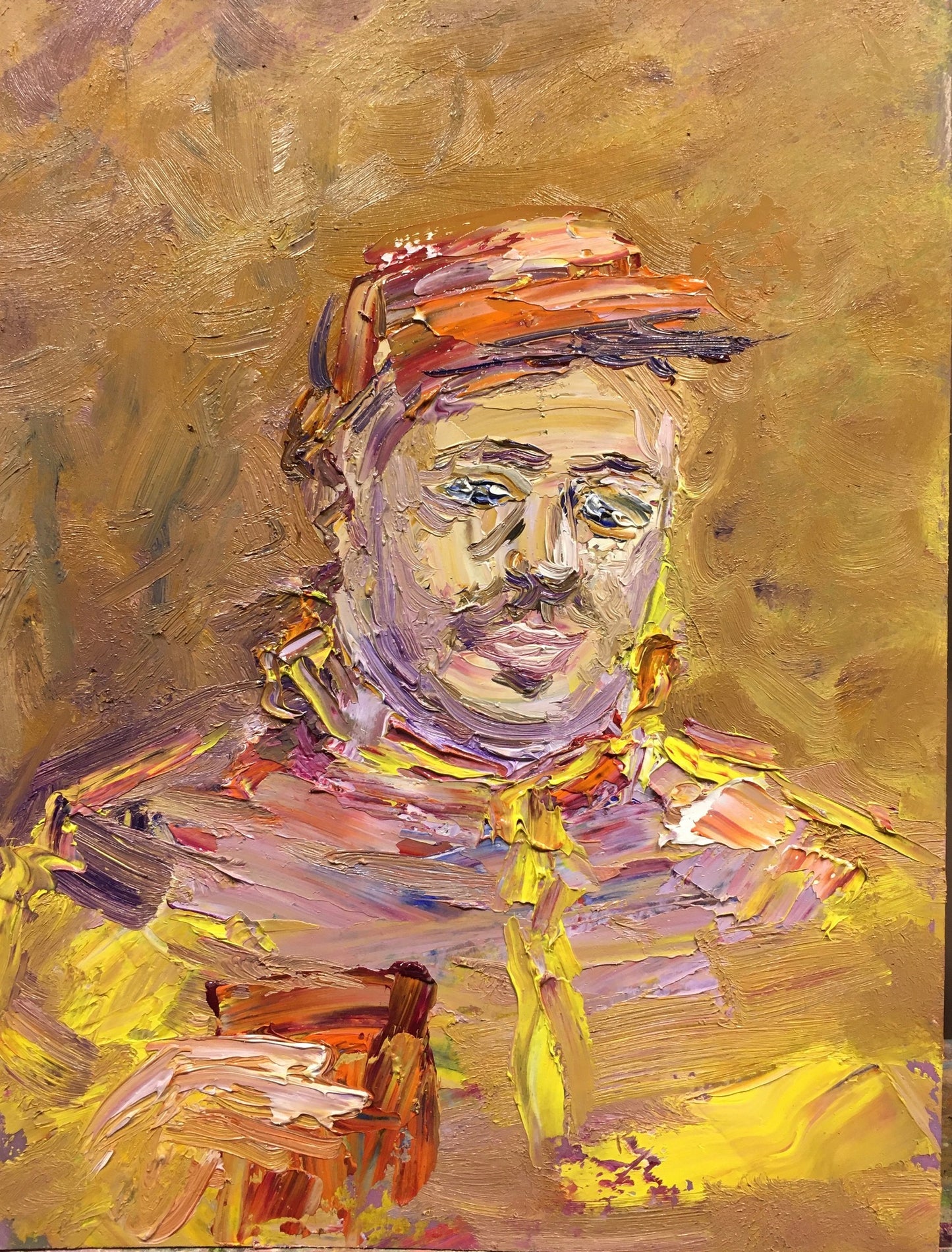 Portrait 40x30cm / oil, cardboard