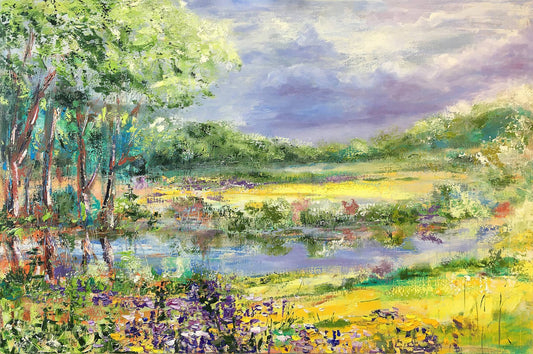 Spring landscape / 80x120cm / Oil, canvas