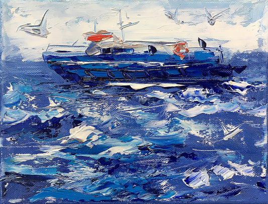 Ship / 20x30cm, oil on canvas