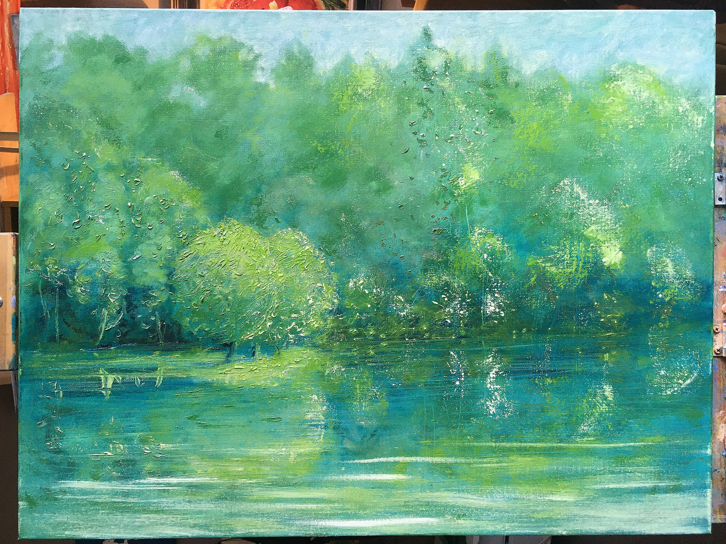 Green lake  / 60x80cm / Oil, canvas