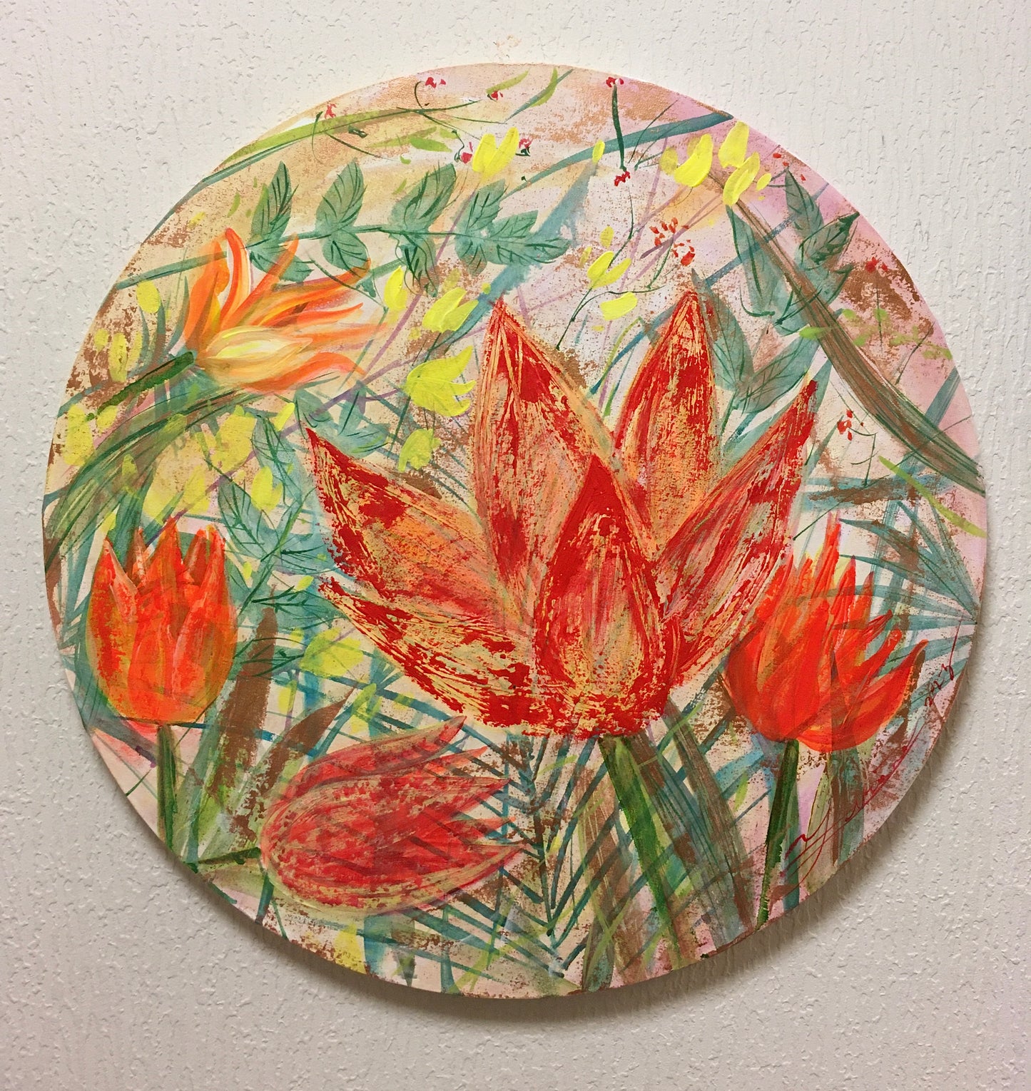 Botanical composition / 60cm / acrylic canvas