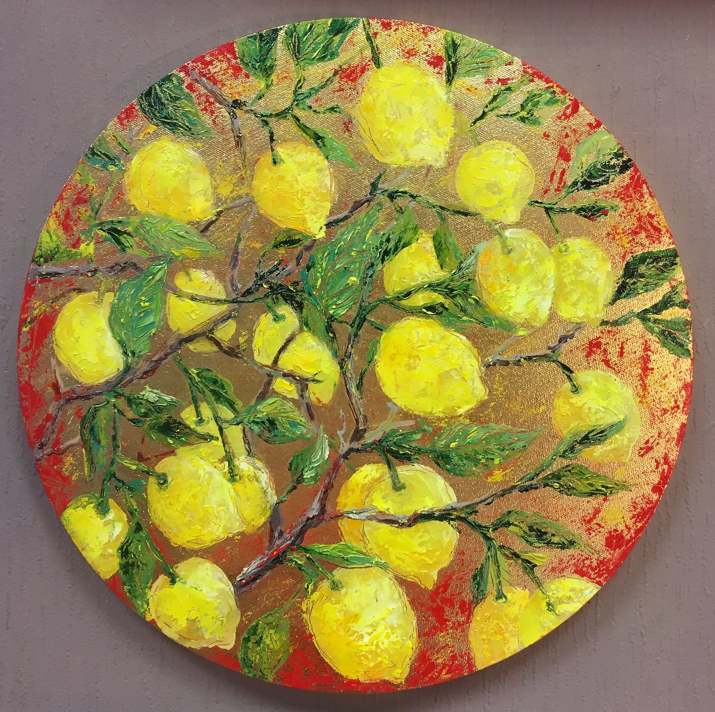 Citroni / Eļļas audekls / 40cm