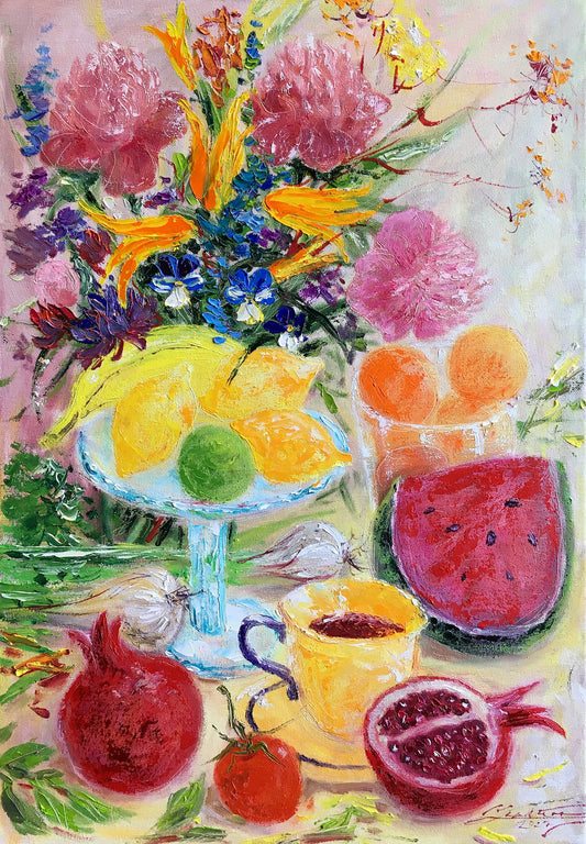 Still life with yellow cup / 66x46cm / Oil, canvas