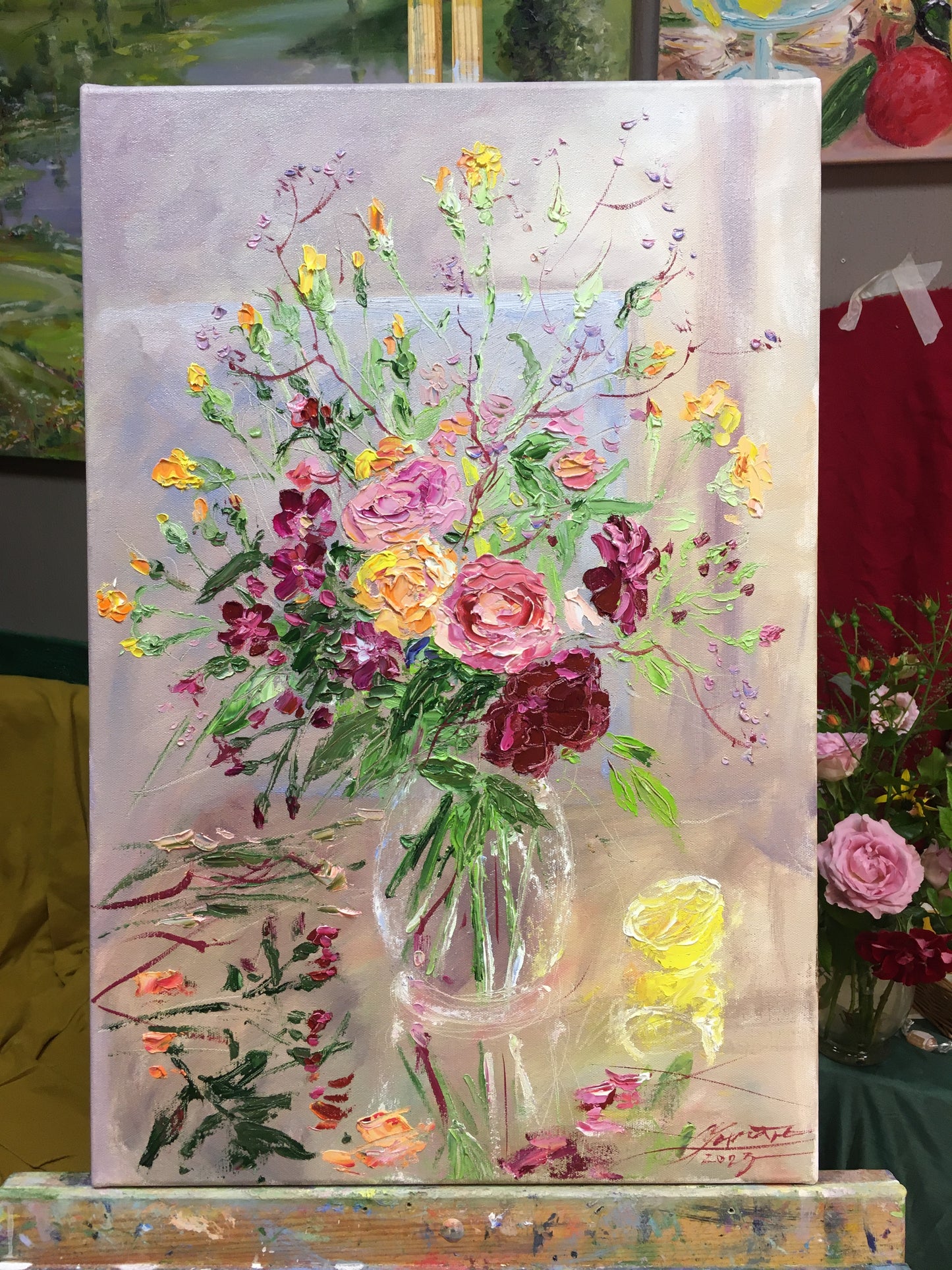 Autumn roses / 60x40cm / Oil, canvas