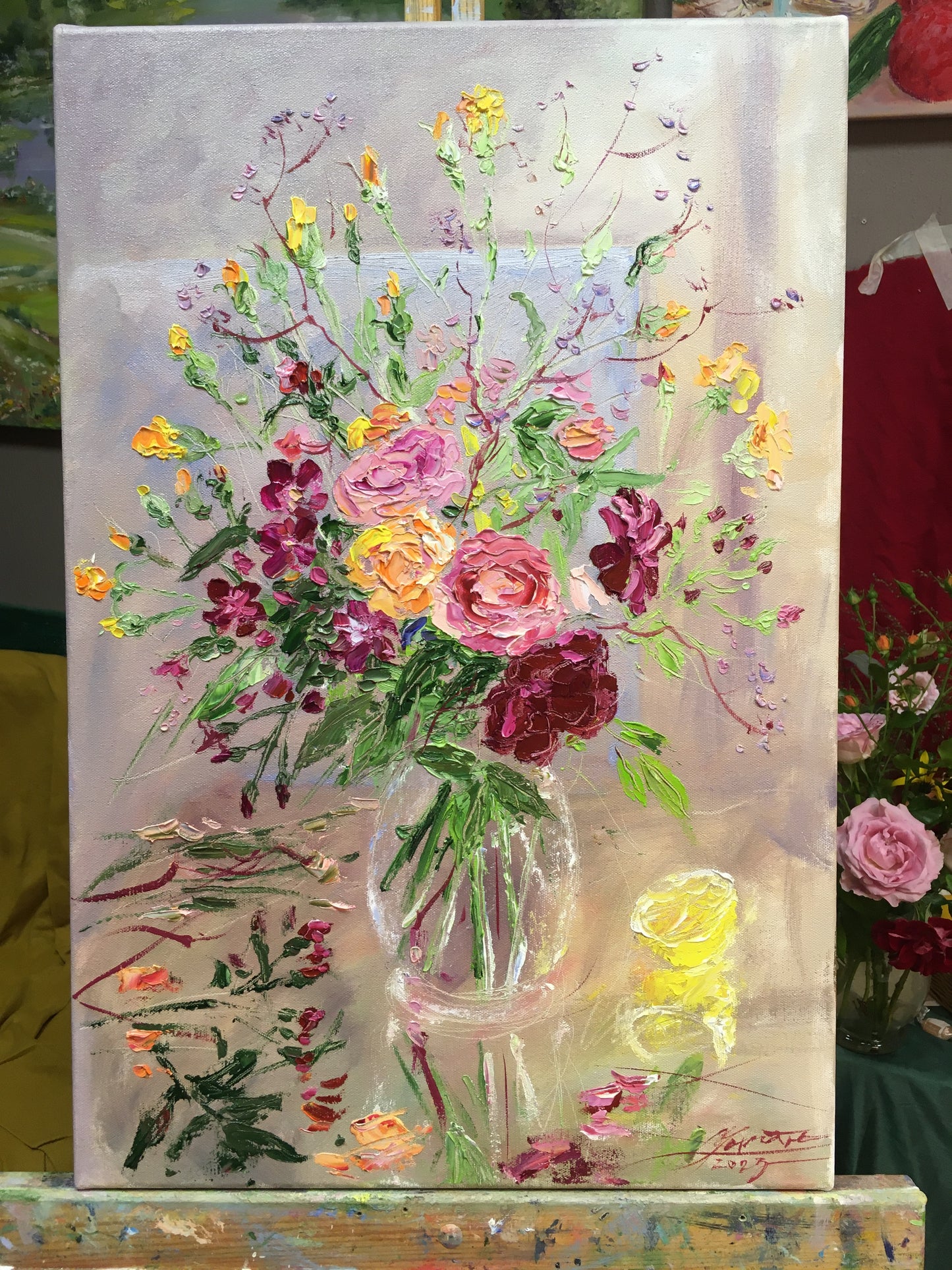 Autumn roses / 60x40cm / Oil, canvas