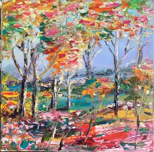 Colorfull landscape / 45.5x45.5 / Oil canvas