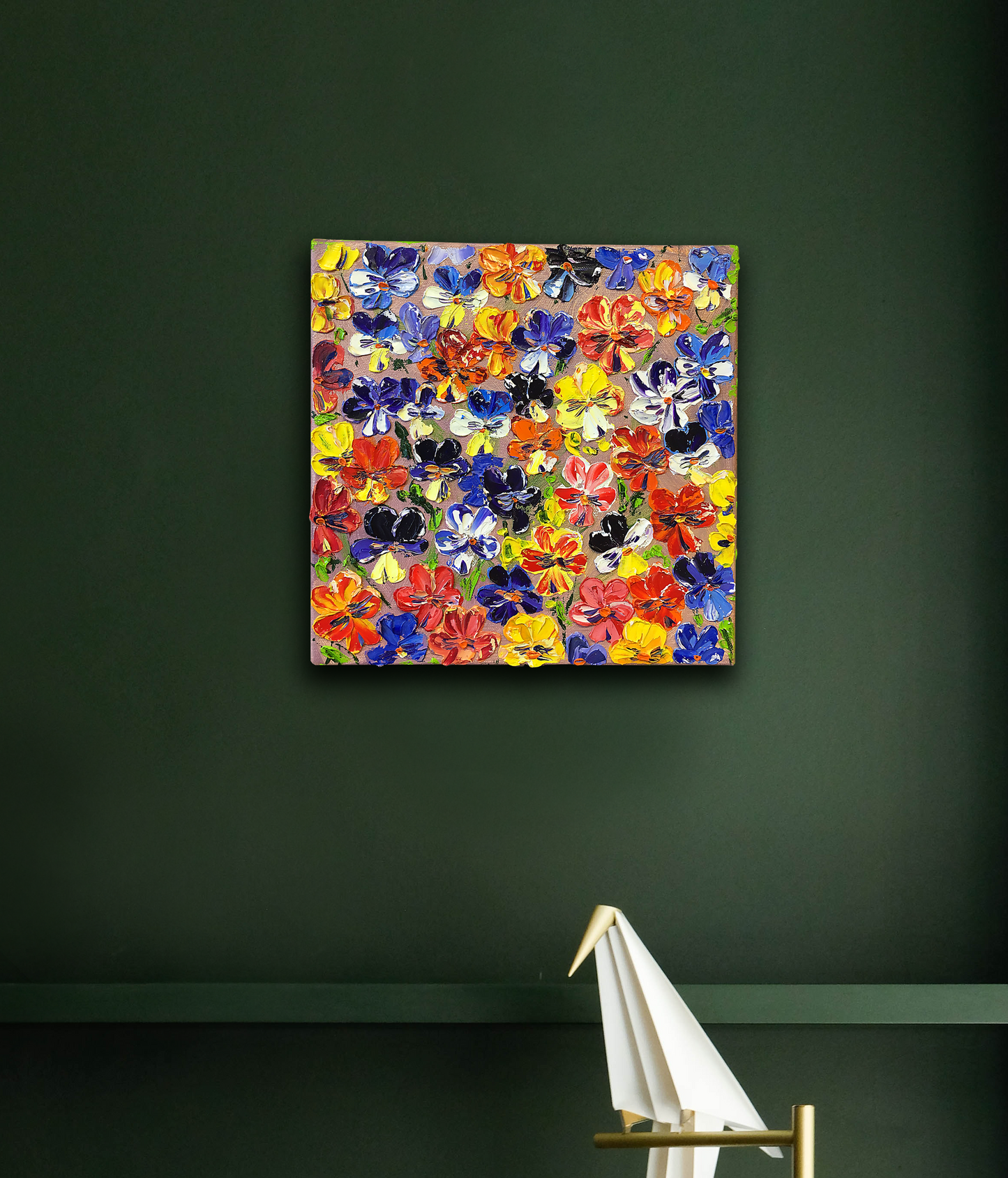 Multicolor violacornuta / 26x26cm / Oil canvas