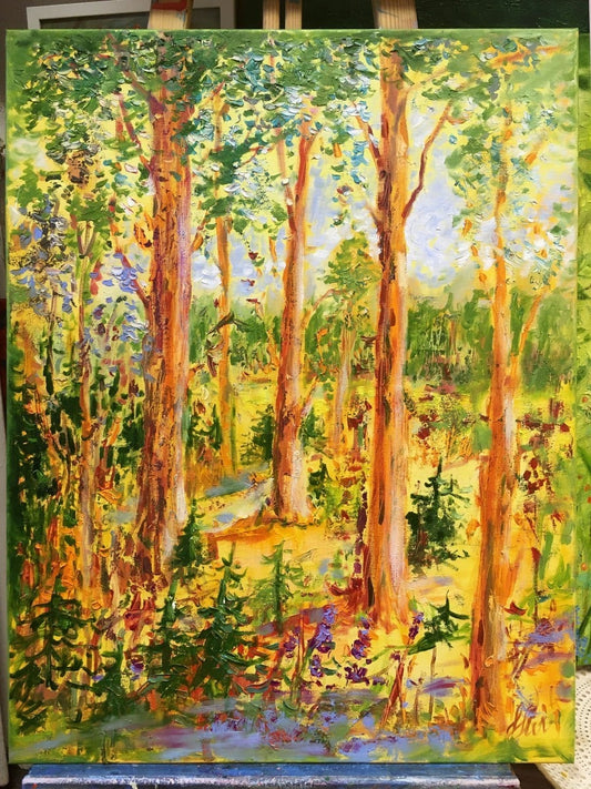 Landscape with forest / 80x60cm / Oil, canvas