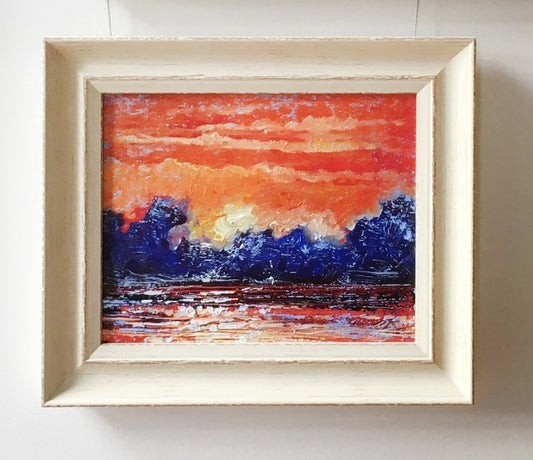 Sunrise / 30x24cm / Oil, canvas, cardboard