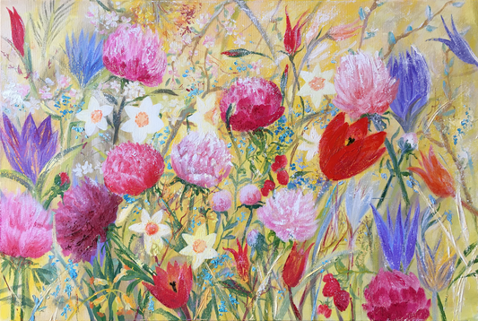 A sea of flowers / 60x90cm / oil canvas