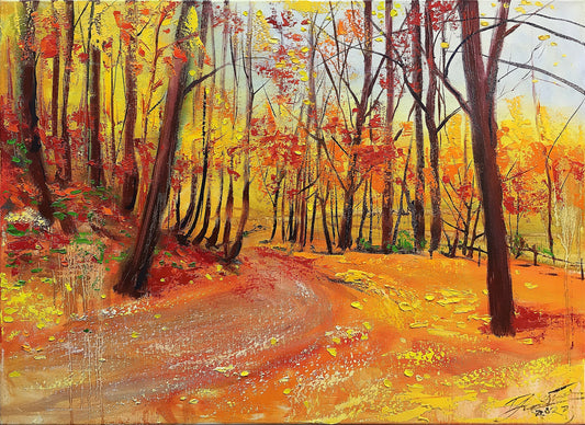 Gold autumn / 50x70cm / Oil, canvas
